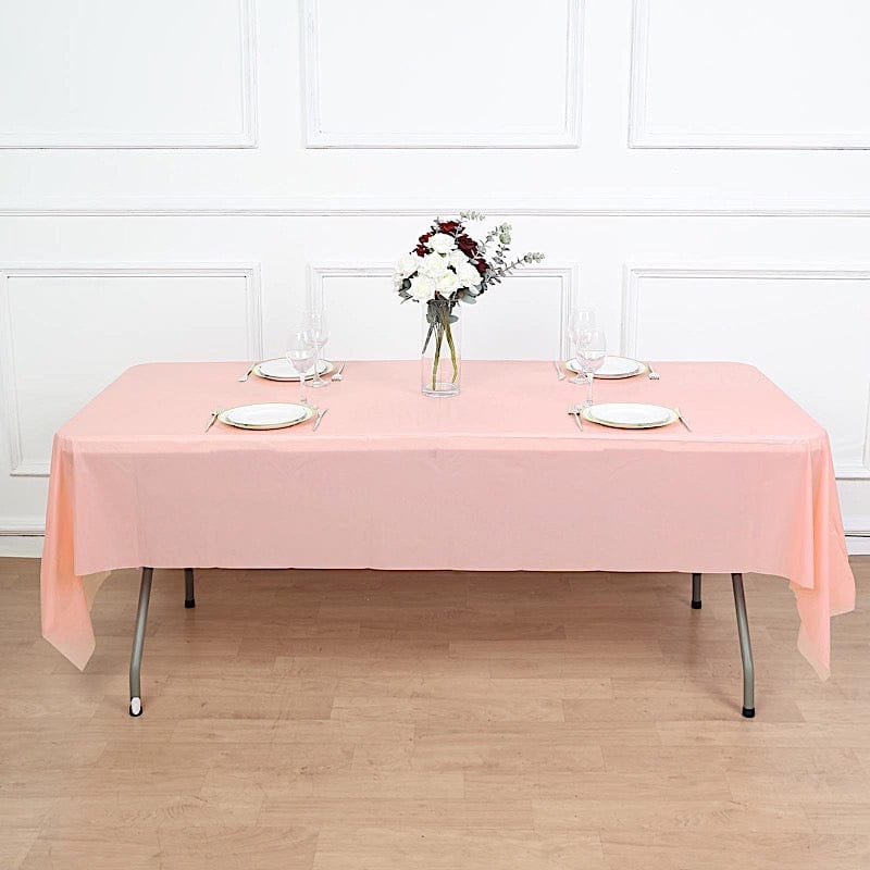 5 pcs 54x108" Disposable Plastic Table Covers Tablecloths