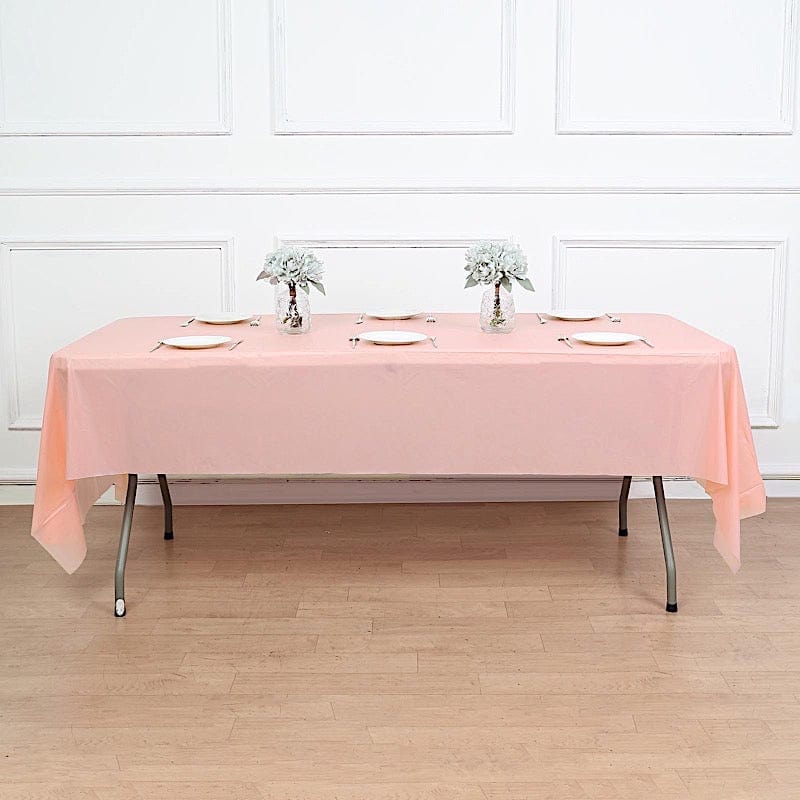 5 pcs 54x108" Disposable Plastic Table Covers Tablecloths