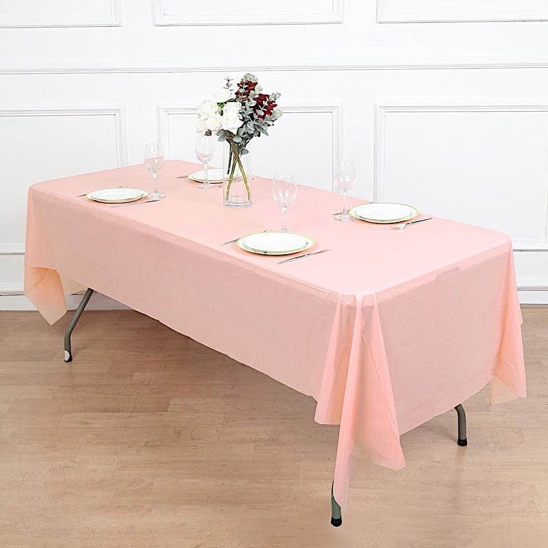 5 pcs 54x108" Disposable Plastic Table Covers Tablecloths