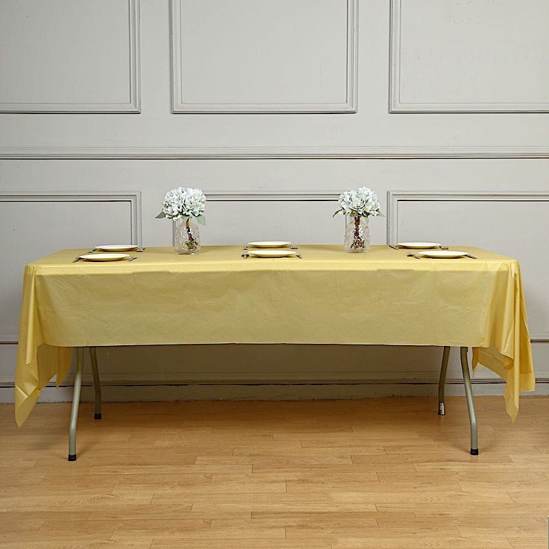 5 pcs 54x108" Disposable Plastic Table Covers Tablecloths