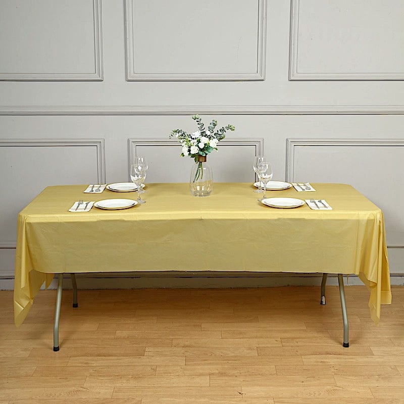 5 pcs 54x108" Disposable Plastic Table Covers Tablecloths