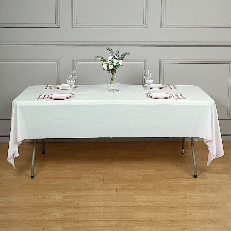 5 pcs 54x108" Disposable Plastic Table Covers Tablecloths