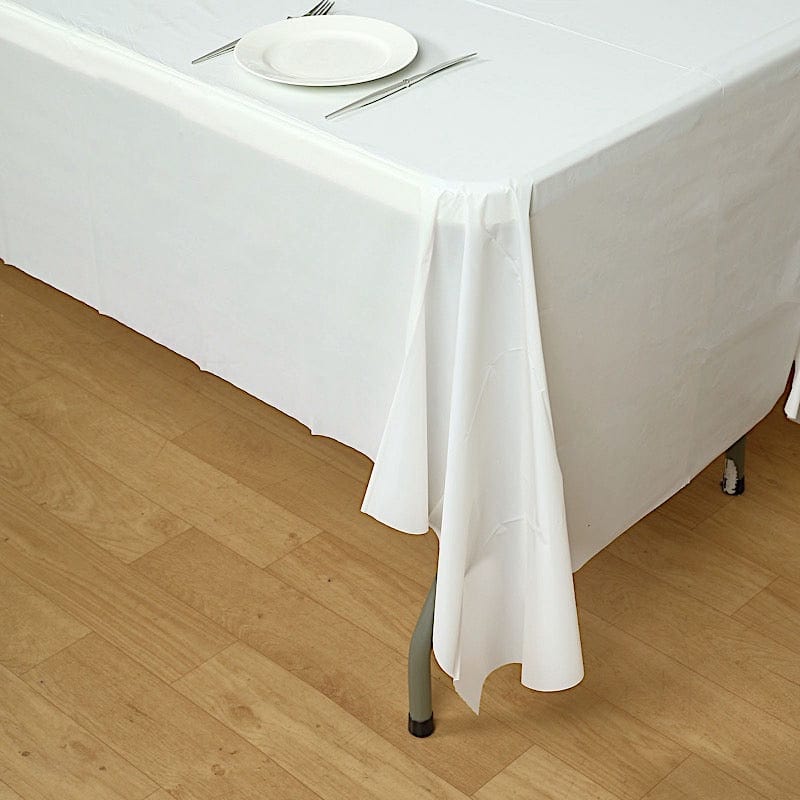 5 pcs 54x108" Disposable Plastic Table Covers Tablecloths