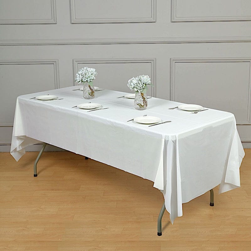 5 pcs 54x108" Disposable Plastic Table Covers Tablecloths
