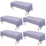 5 pcs 54x108" Disposable Plastic Table Covers Tablecloths