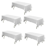 5 pcs 54x108" Disposable Plastic Table Covers Tablecloths TAB_PVC_S02_001_PK