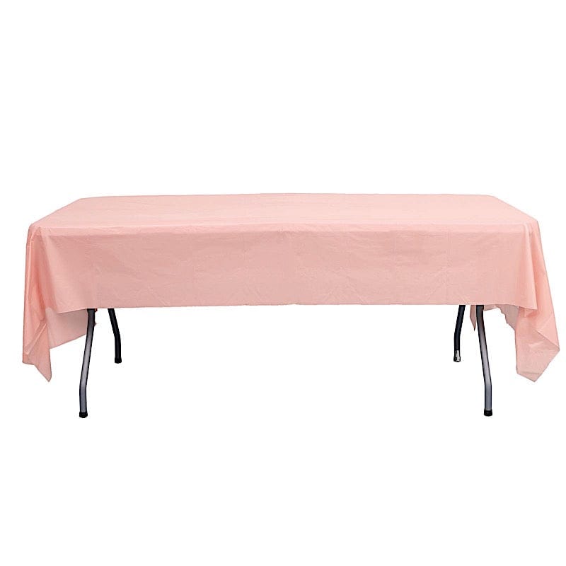 5 pcs 54x108" Disposable Plastic Table Covers Tablecloths TAB_PVC_S02_046_PK