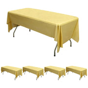 5 pcs 54x108" Disposable Plastic Table Covers Tablecloths TAB_PVC_S02_GOLD_PK