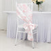 5 pcs 6" x 108" French Toile Floral Design Polyester Chair Sashes - White