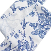 5 pcs 6" x 108" French Toile Floral Design Polyester Chair Sashes - White