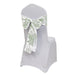 5 pcs 6" x 108" French Toile Floral Design Polyester Chair Sashes - White SASH_PLY_FLORFT_DSG