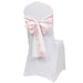 5 pcs 6" x 108" French Toile Floral Design Polyester Chair Sashes - White SASH_PLY_FLORFT_PINK