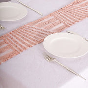 5 pcs 6" x 88" Geometric Diamond Glitz Sequin Chair Sashes