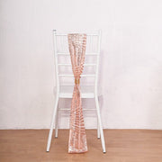 5 pcs 6" x 88" Geometric Diamond Glitz Sequin Chair Sashes