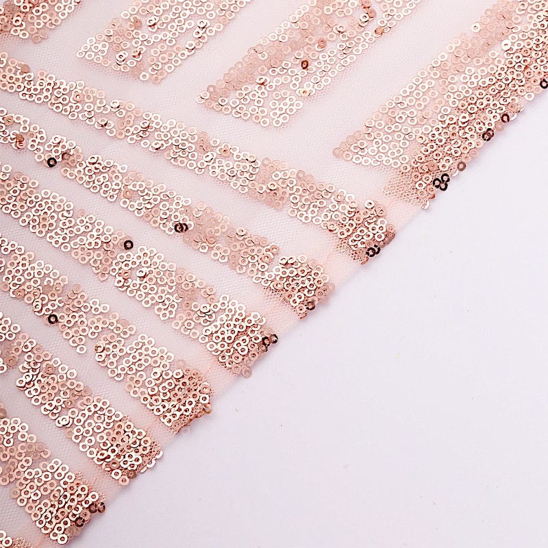 5 pcs 6" x 88" Geometric Diamond Glitz Sequin Chair Sashes