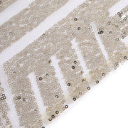 5 pcs 6" x 88" Geometric Diamond Glitz Sequin Chair Sashes
