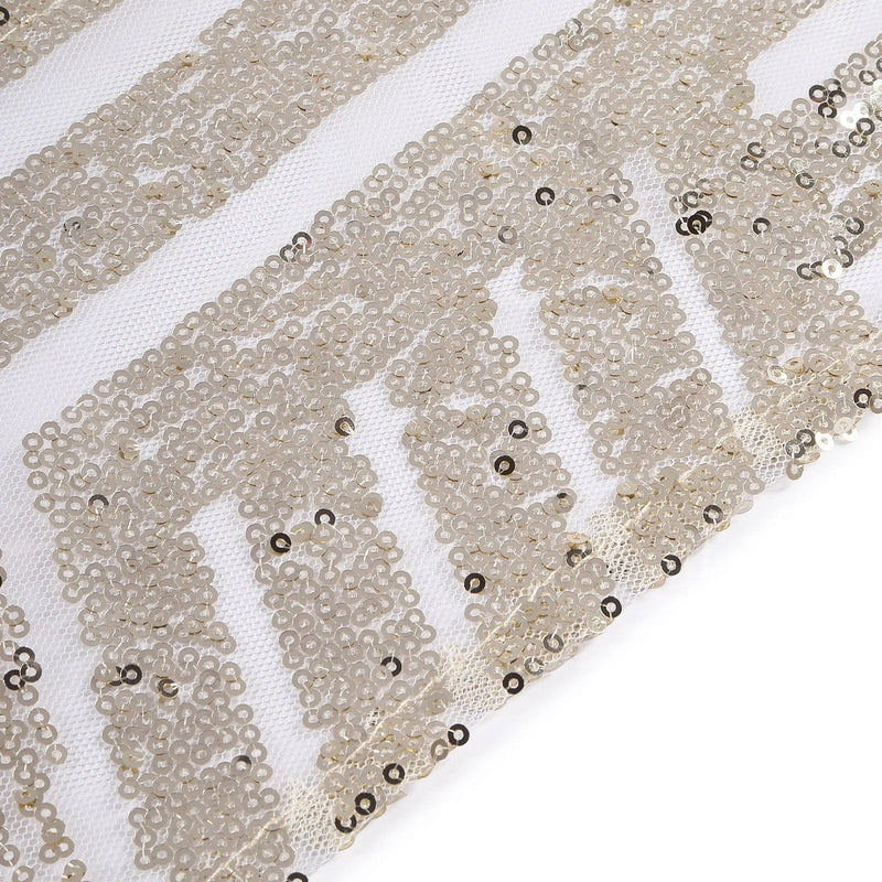 5 pcs 6" x 88" Geometric Diamond Glitz Sequin Chair Sashes