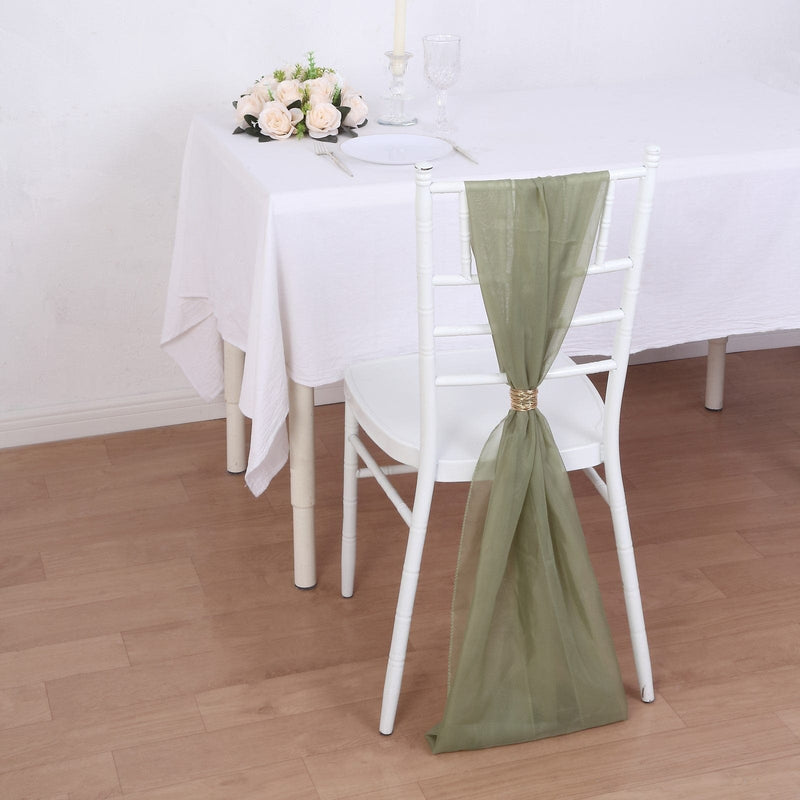 5 pcs Premium Chiffon Wide Chair Sashes