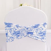 5 pcs Ruffled Spandex Chair Sashes Floral Style