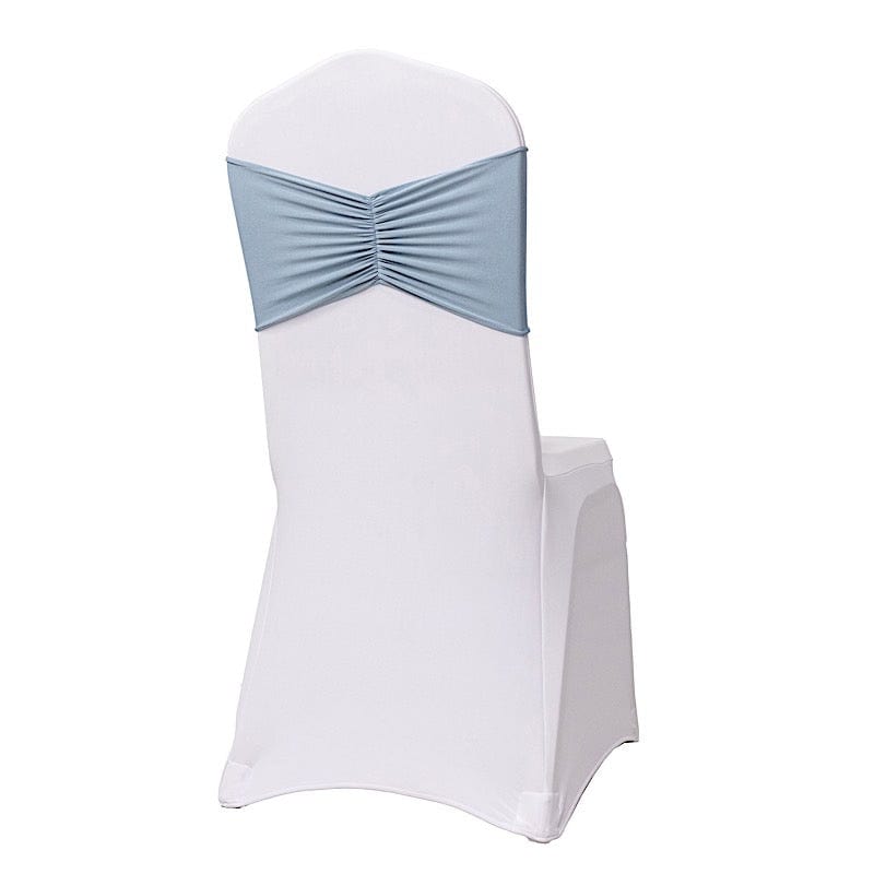 5 pcs Ruffled Spandex Chair Sashes SASH_SPX_W_086