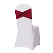 5 pcs Ruffled Spandex Chair Sashes SASH_SPX_W_BURG