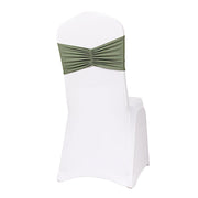 5 pcs Ruffled Spandex Chair Sashes SASH_SPX_W_DSG
