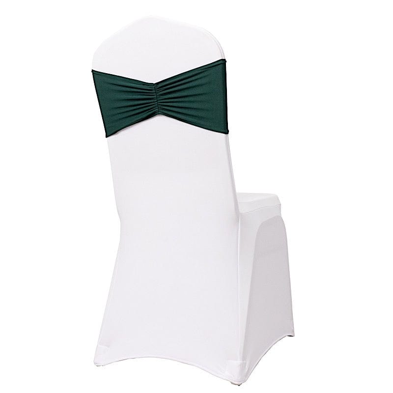 5 pcs Ruffled Spandex Chair Sashes SASH_SPX_W_HUNT