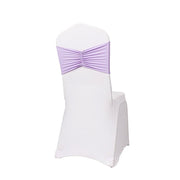 5 pcs Ruffled Spandex Chair Sashes SASH_SPX_W_LAV