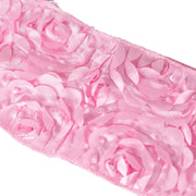 5 pcs Satin Rosette Fitted Spandex Chair Sashes