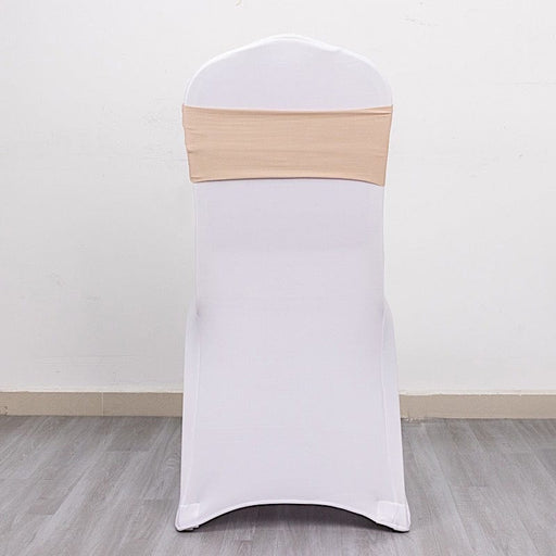 5 pcs Spandex Chair Sashes SASHP_SPX_NUDE