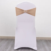 5 pcs Spandex Chair Sashes with Silver Round Buckle Brooches