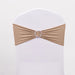 5 pcs Spandex Chair Sashes with Silver Round Buckle Brooches SASHP_SPX03_NUDE