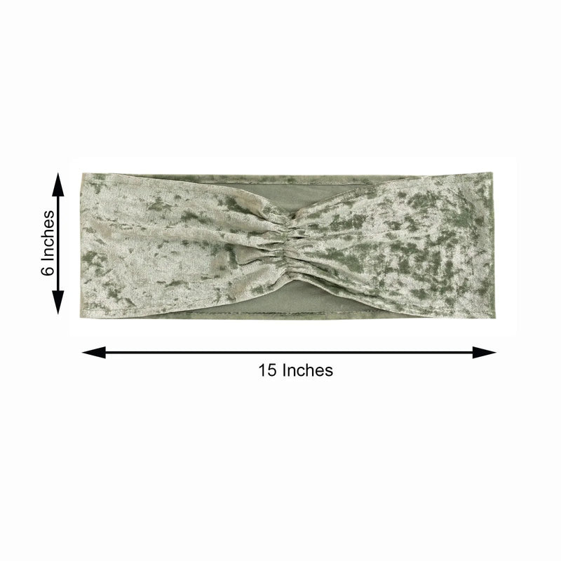 5 pcs Velvet Ruffled Stretchable Chair Sashes