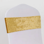 5 pcs Velvet Ruffled Stretchable Chair Sashes