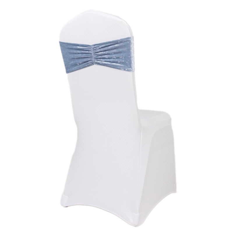 5 pcs Velvet Ruffled Stretchable Chair Sashes