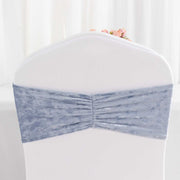 5 pcs Velvet Ruffled Stretchable Chair Sashes