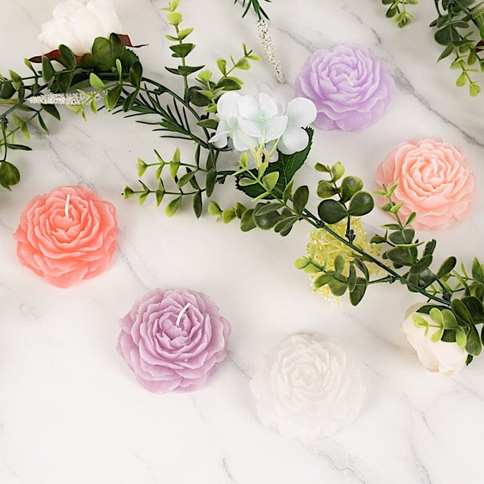 5 Peony Flower Scented Candles