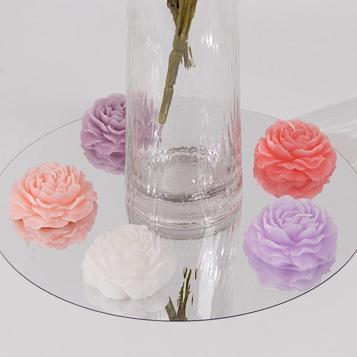 5 Peony Flower Scented Candles