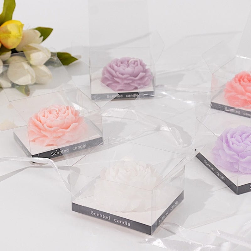 5 Peony Flower Scented Candles