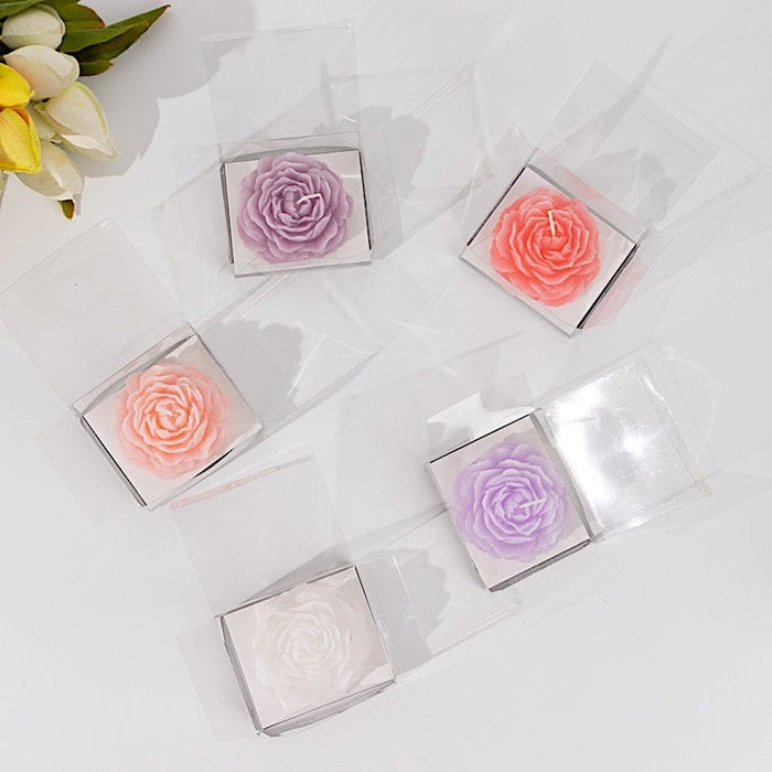 5 Peony Flower Scented Candles