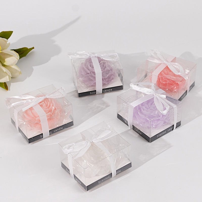5 Peony Flower Scented Candles