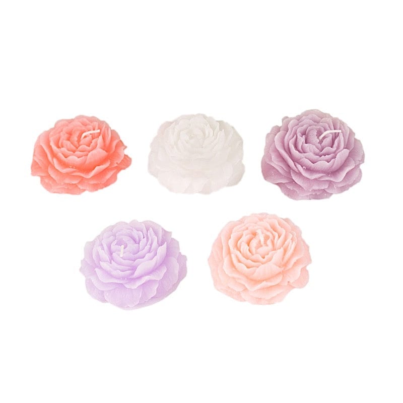 5 Peony Flower Scented Candles FAV_CAND_PEO_MIX_ASST
