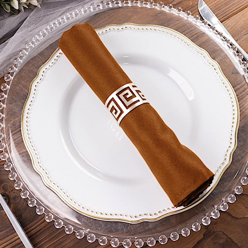 5 Polyester Dinner Table Napkins 20" x 20"