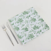 5 Polyester Floral Polyester Napkins - Dusty Sage Green NAP_PLY_FLOR_DSG
