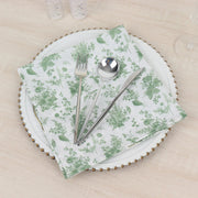 5 Polyester Floral Polyester Napkins - Dusty Sage Green NAP_PLY_FLOR_DSG