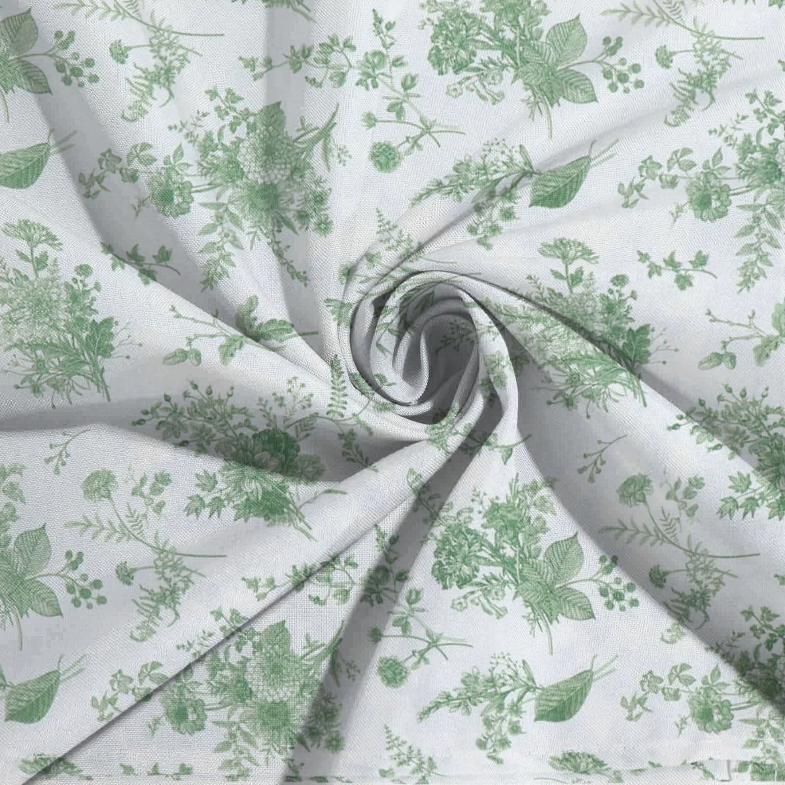 5 Polyester Floral Polyester Napkins - Dusty Sage Green NAP_PLY_FLOR_DSG