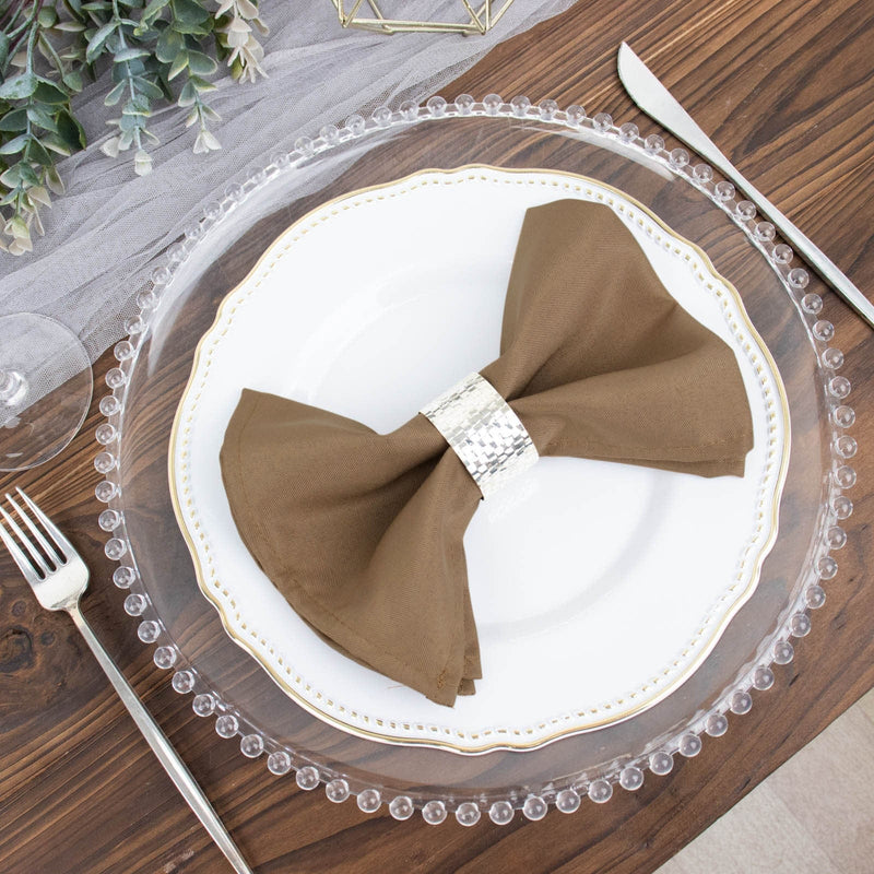 5 Polyester Table Napkins 17" x 17"