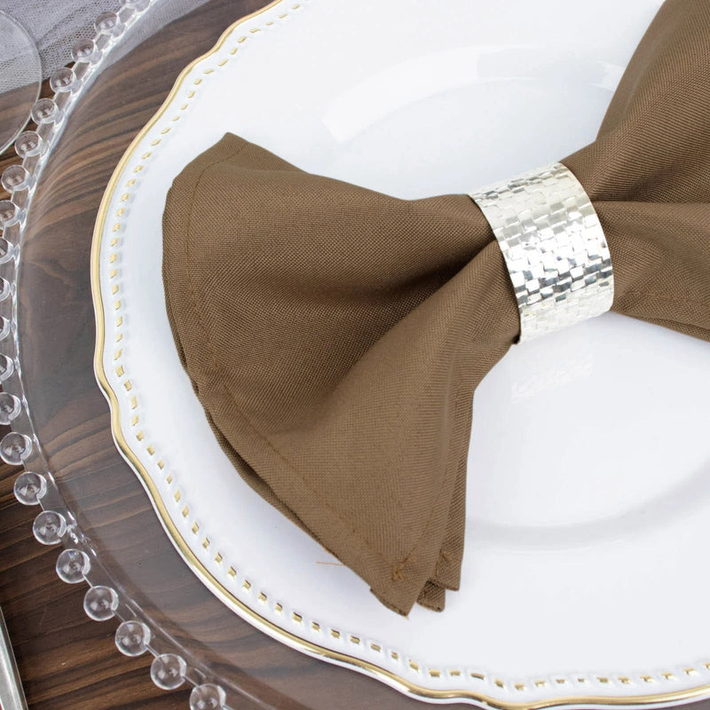 5 Polyester Table Napkins 17" x 17"