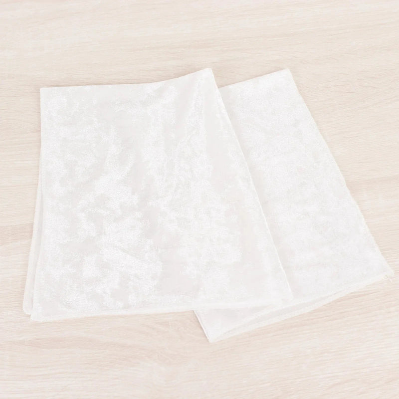 5 Premium 20" x 20" Crushed Velvet Dinner Table Napkins