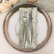 5 Premium 20" x 20" Crushed Velvet Dinner Table Napkins